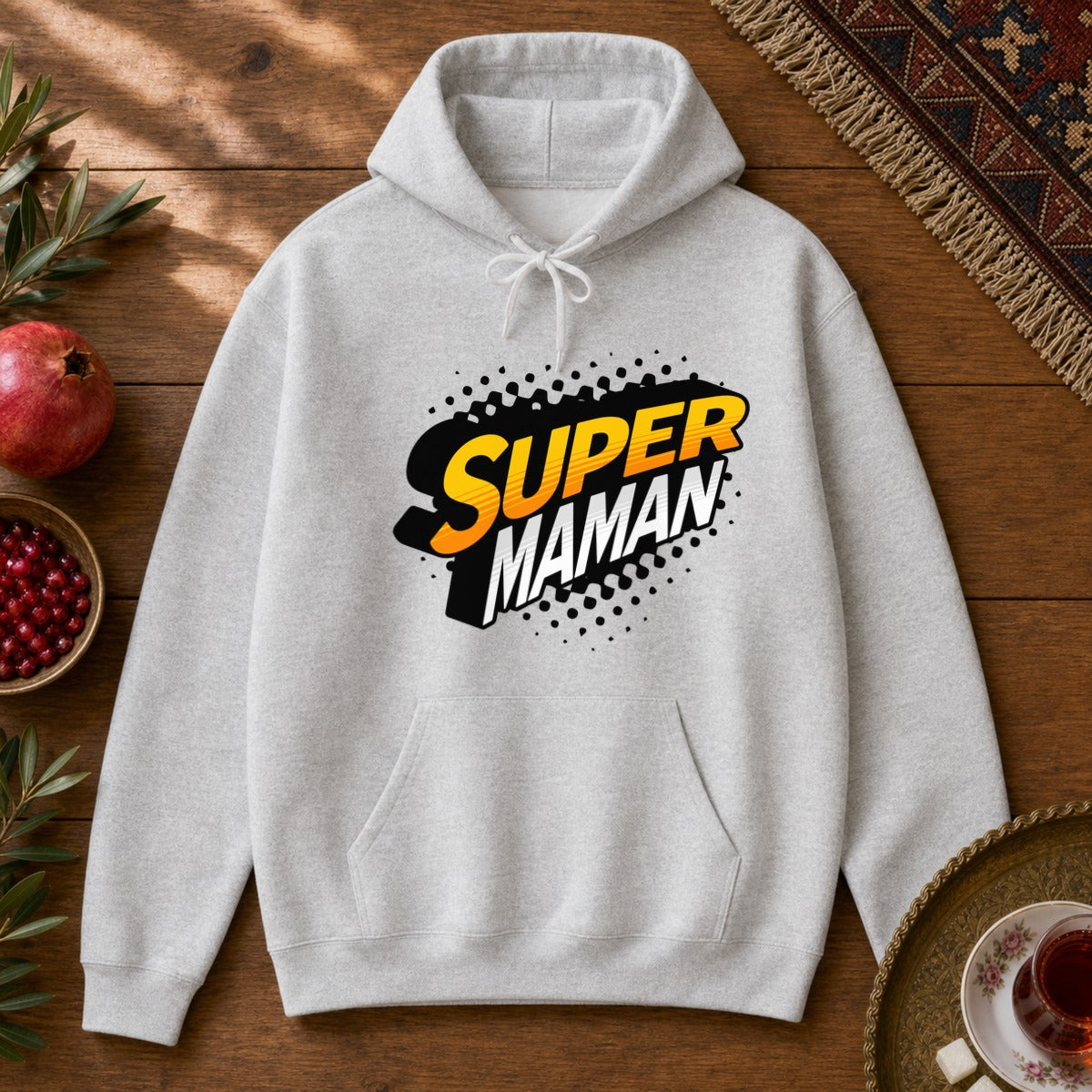 Super Maman Hoodie - Ash