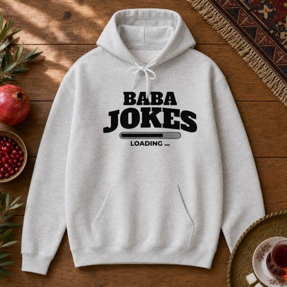 Baba Jokes Loading Hoodie - Ash