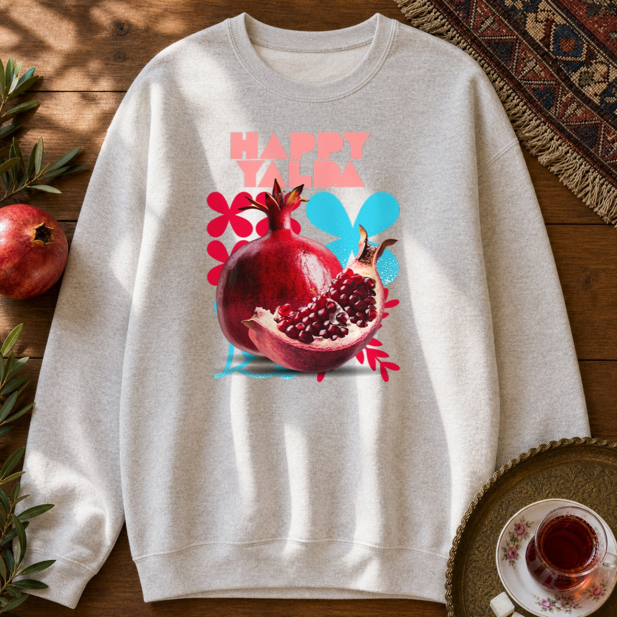 Happy Yalda Sweatshirt - Ash