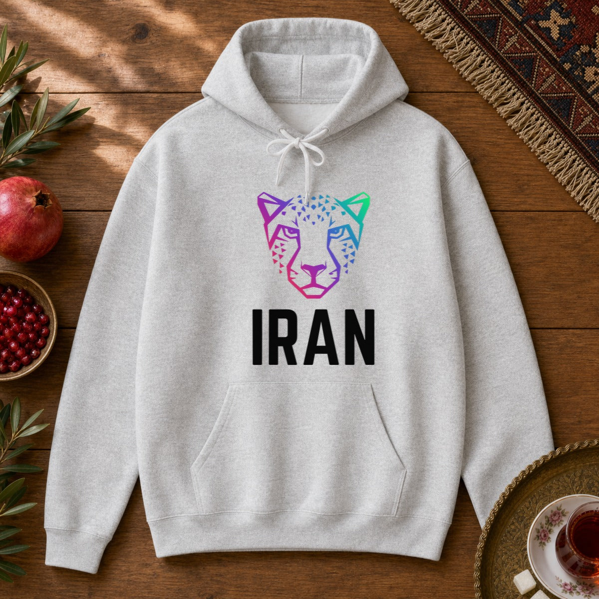 Persian Cheetah Hoodie - Ash