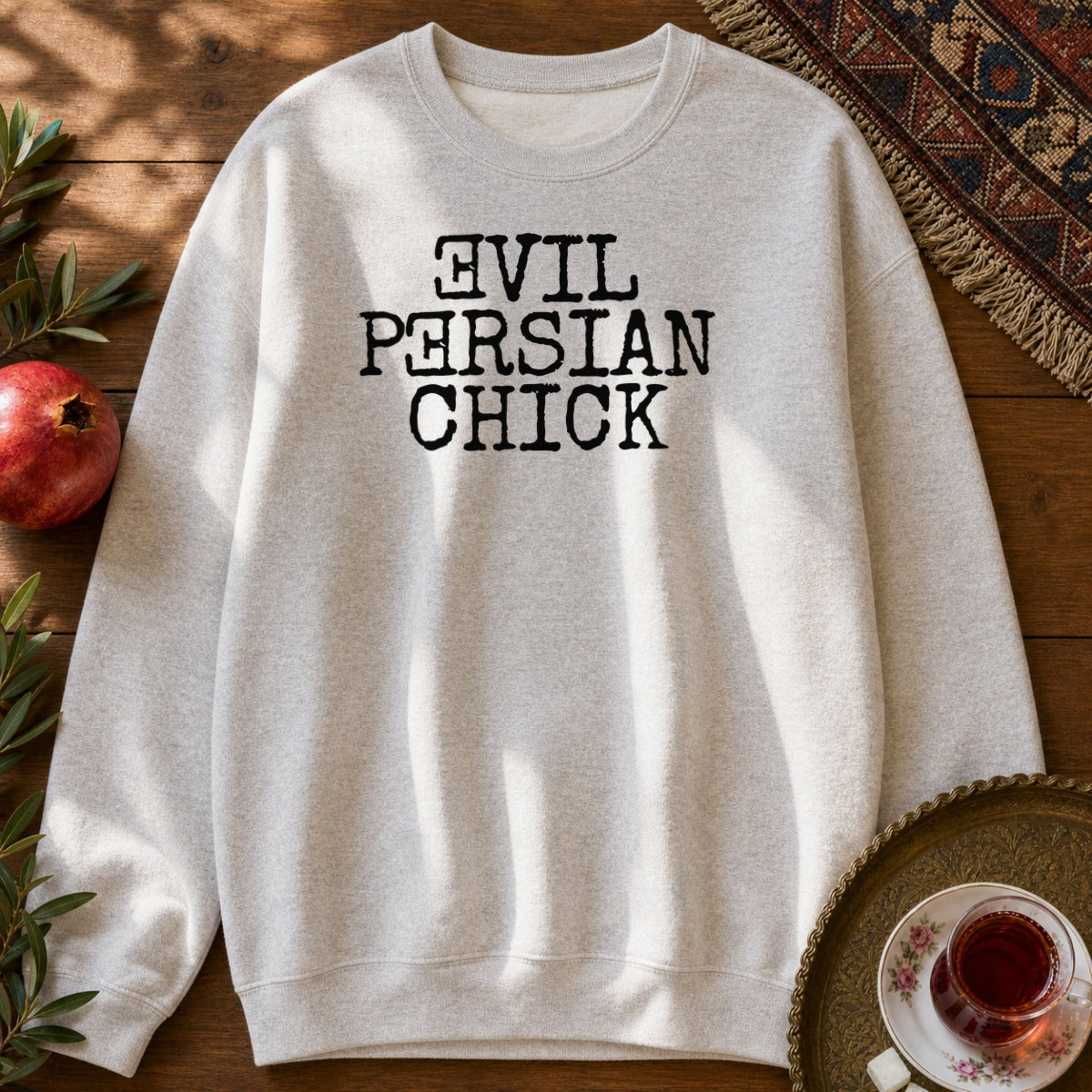 Evil Persian Chick Sweatshirt - Ash