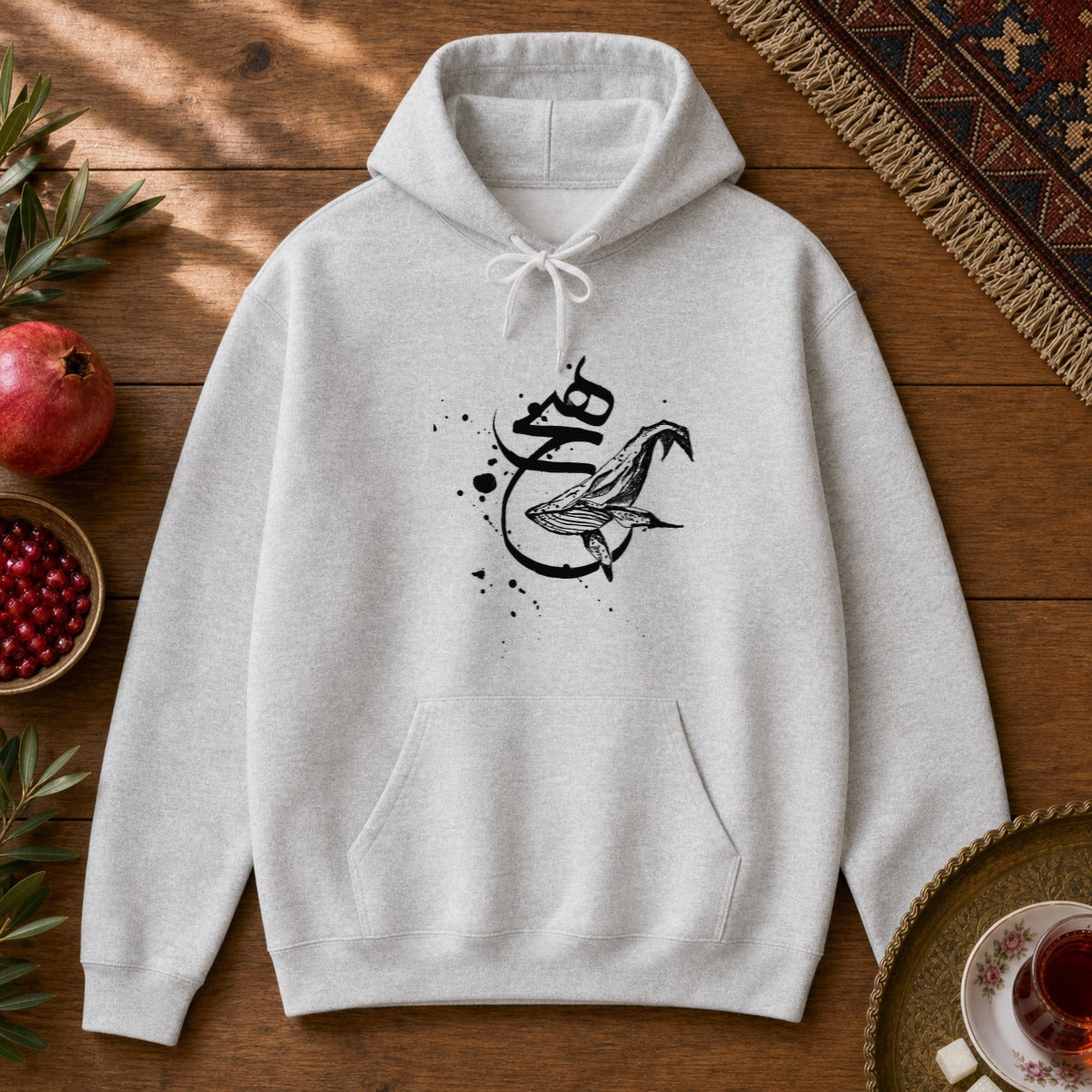 Heech Whale Hoodie - Ash