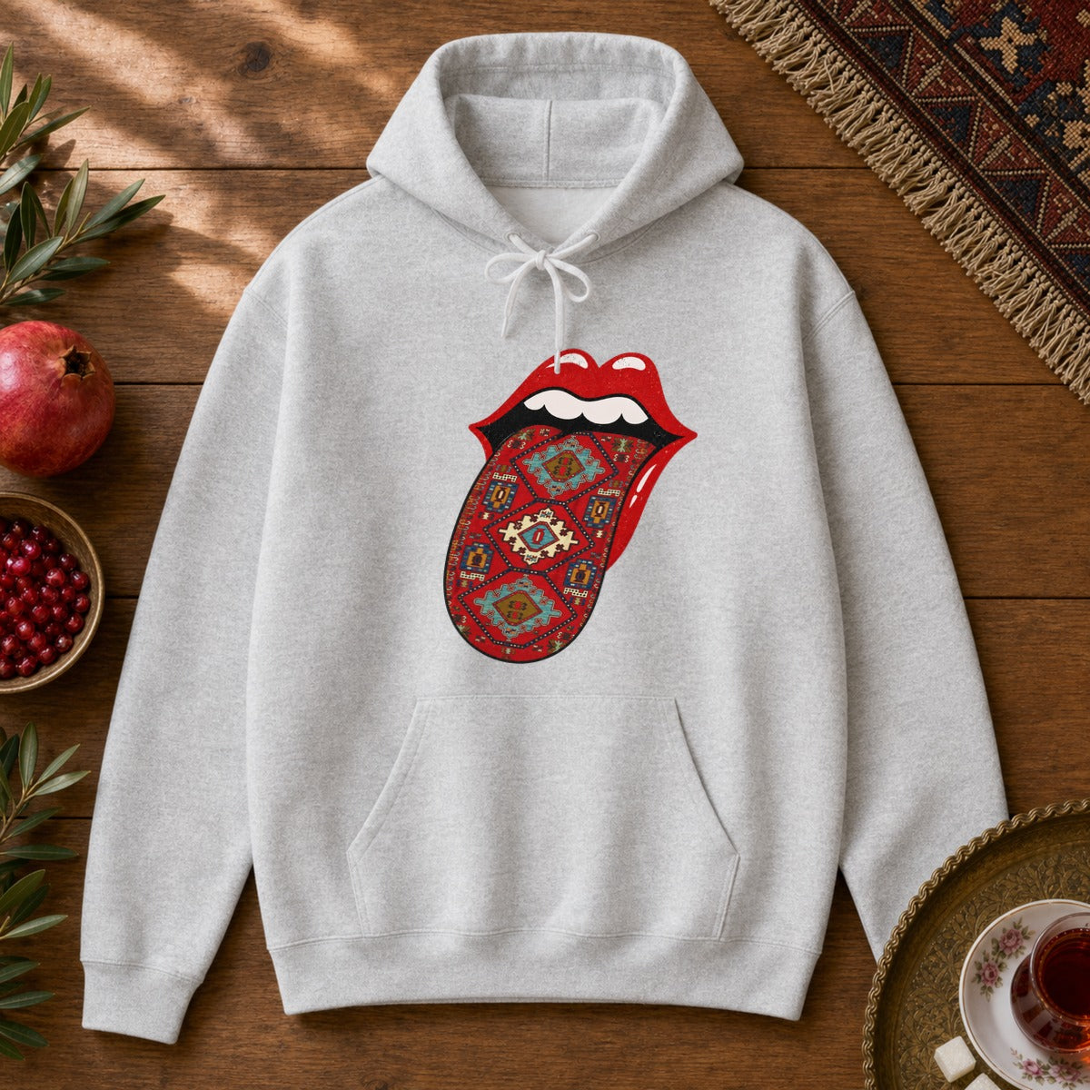 Hot Lips Hoodie - Ash