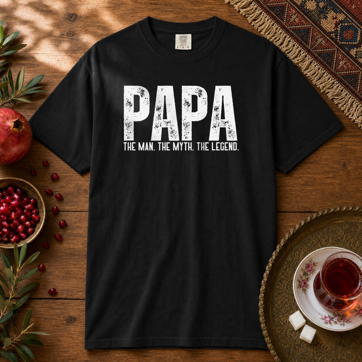 Papa, the myth Premium Tee - Black