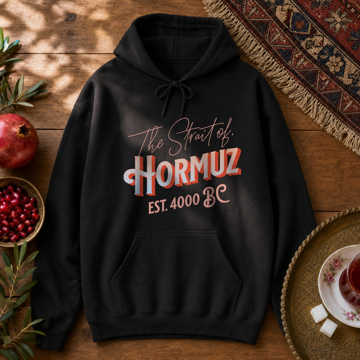 The Strait of Hormuz Hoodie - Black