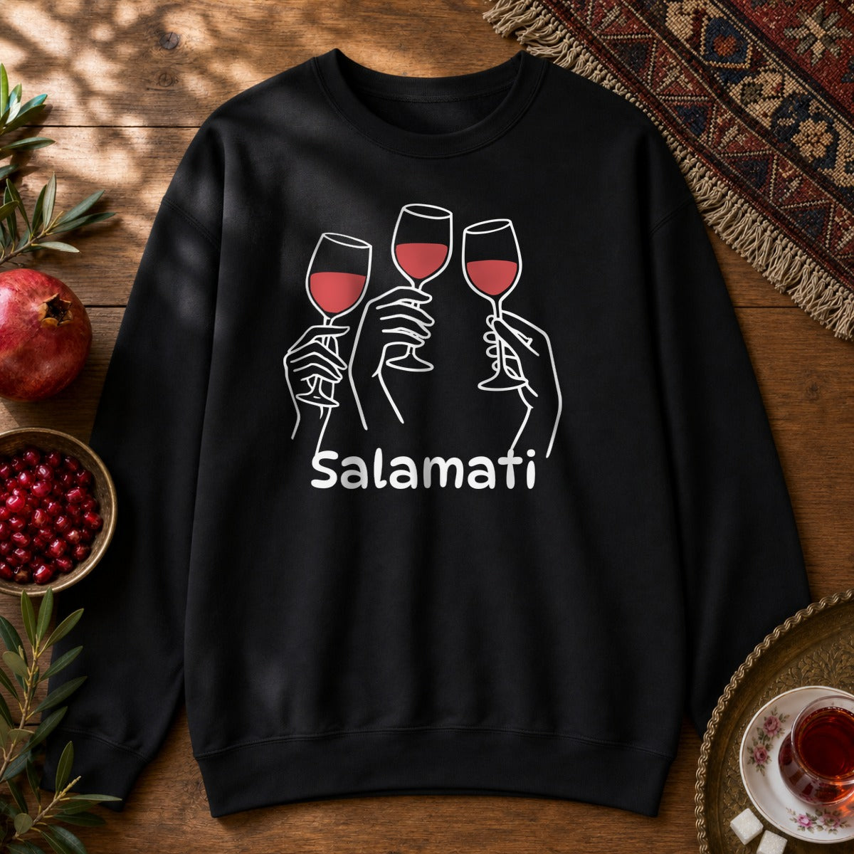 Salamati Wine Sweatshirt - Black