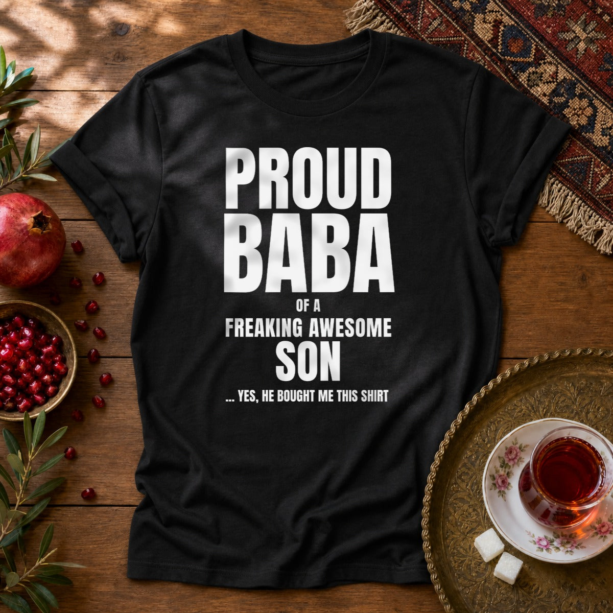 Proud Baba of a Son Unisex T-Shirt - Black