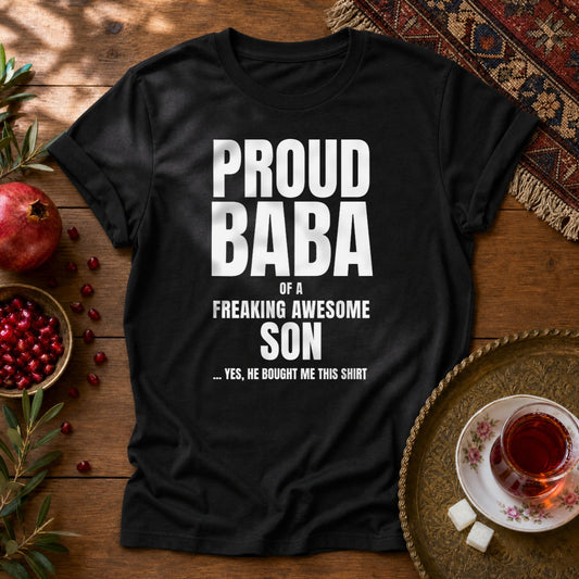 Proud Baba of a Son Unisex T-Shirt - Black