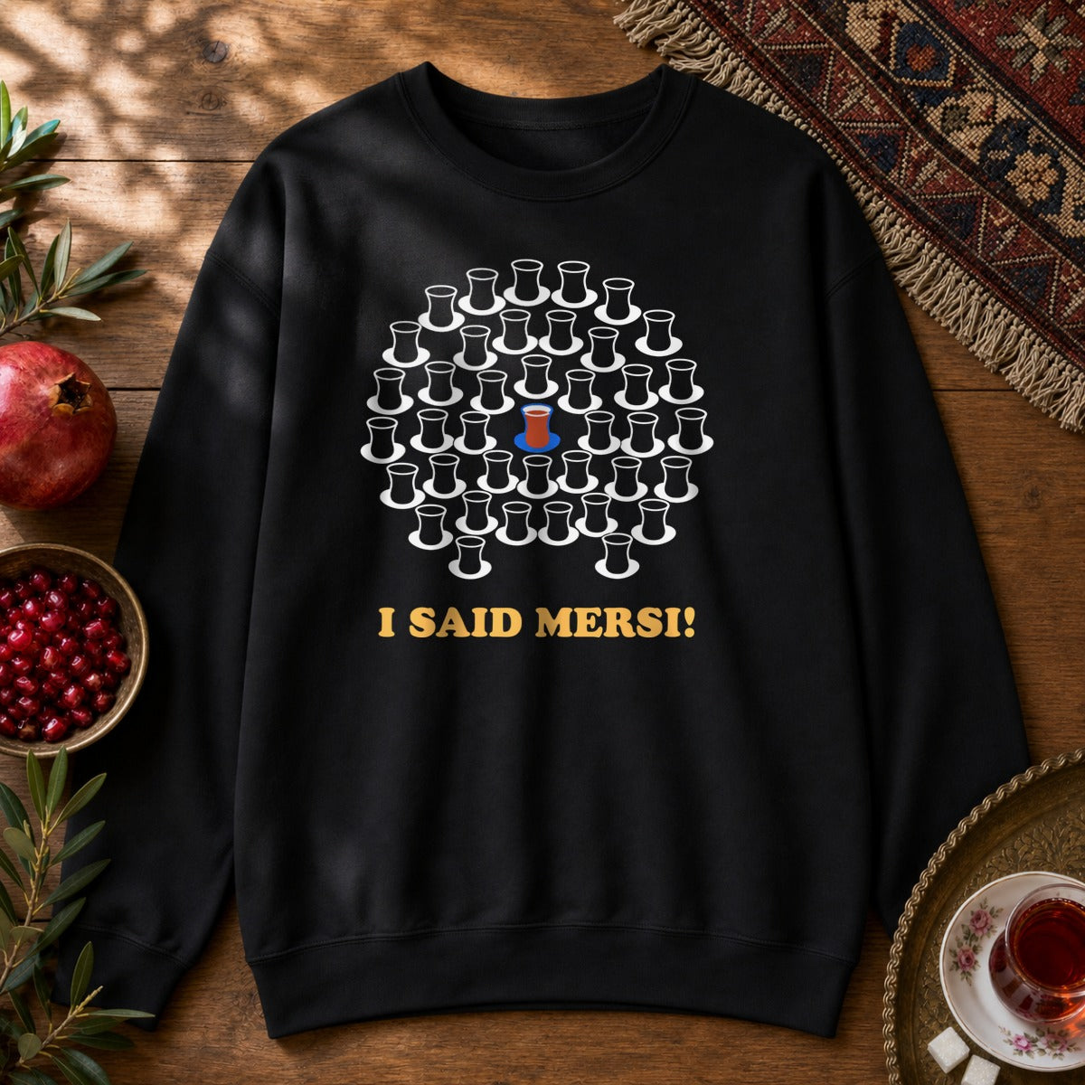 I Said Mersi Sweatshirt - Black