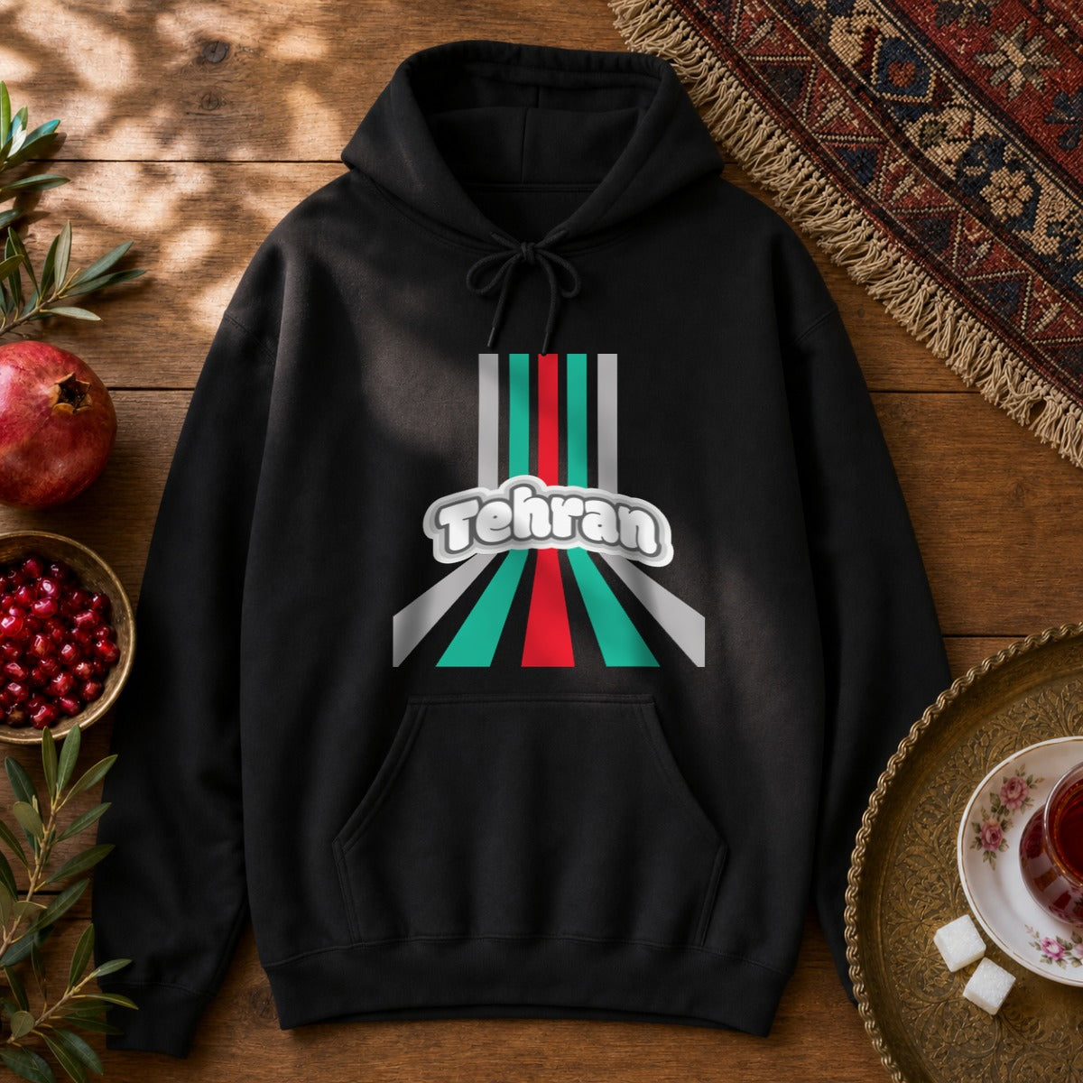 Retro Tehran Hoodie - Black