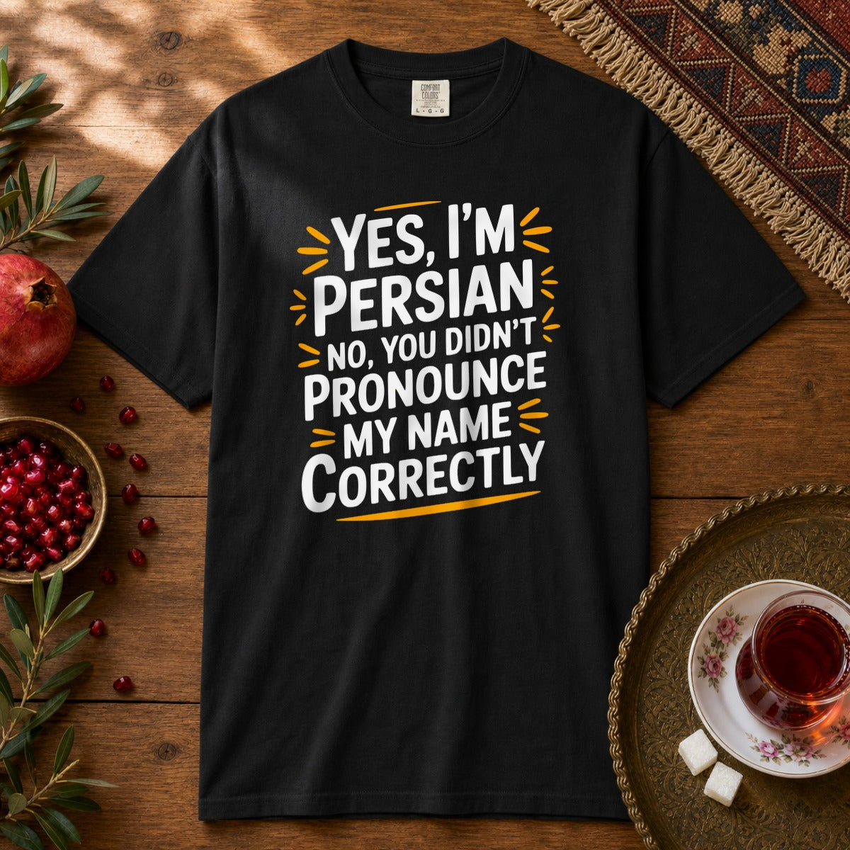 Yes, I'm Persian Premium Tee - Black