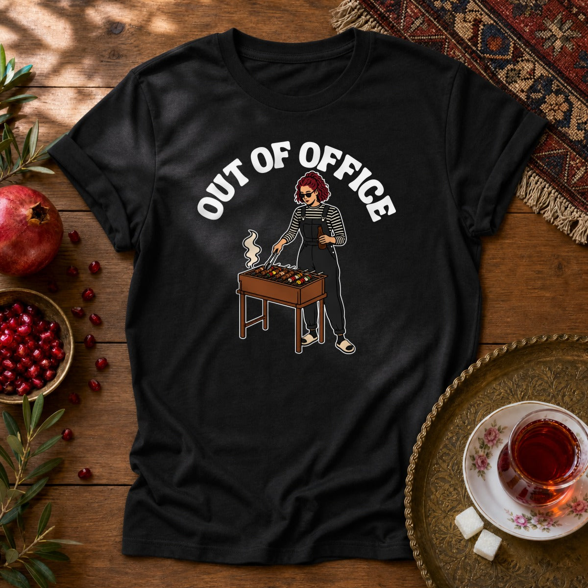Out of Office - Female Unisex T-Shirt - Black