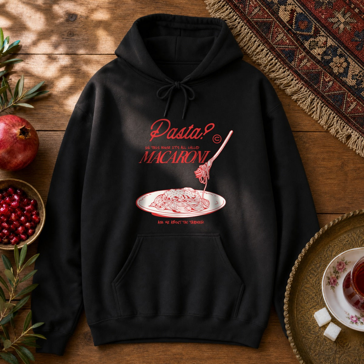 It's All Macaroni Hoodie - Black