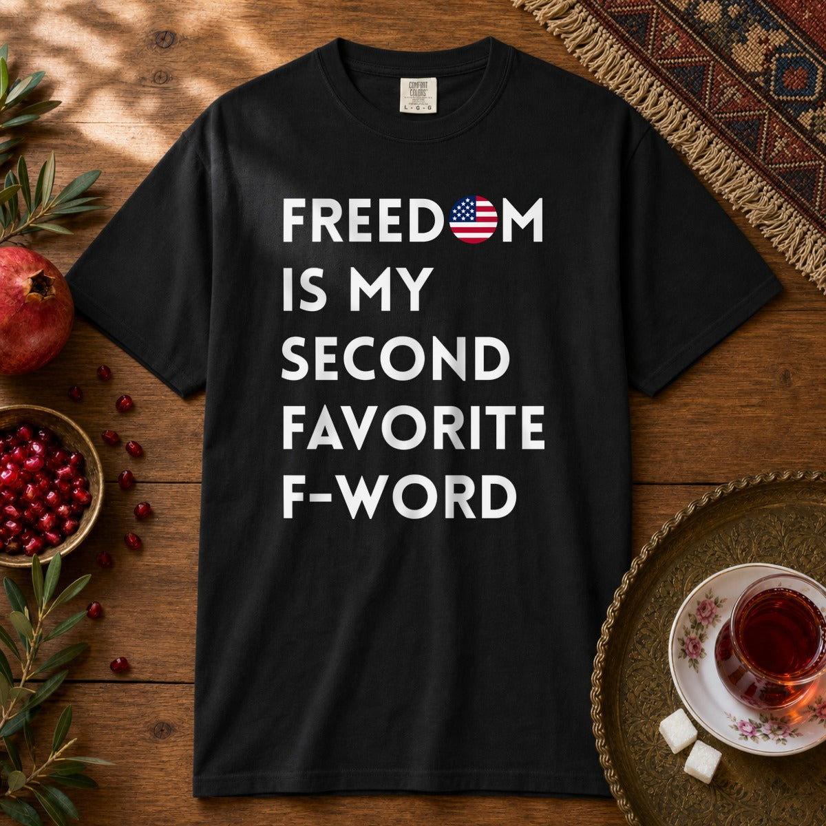 Freedom is my Second Favorite F-word - US Premium Tee - Black