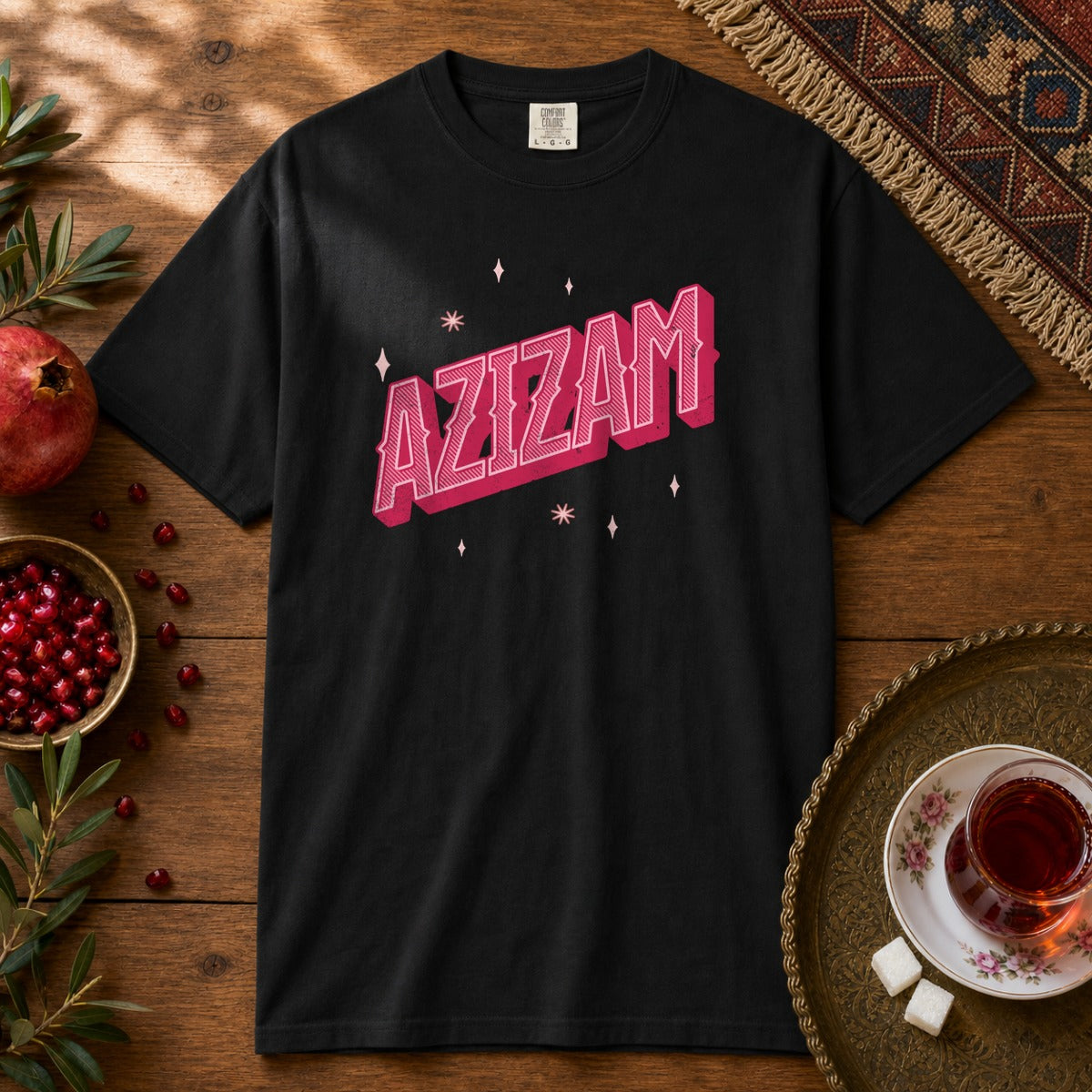 Azizam Vintage Premium Tee - Black