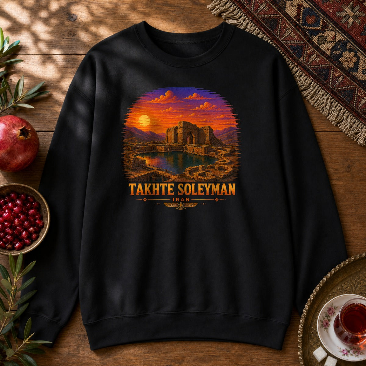 Takhte Soleyman - Pixel Art Sweatshirt - Black