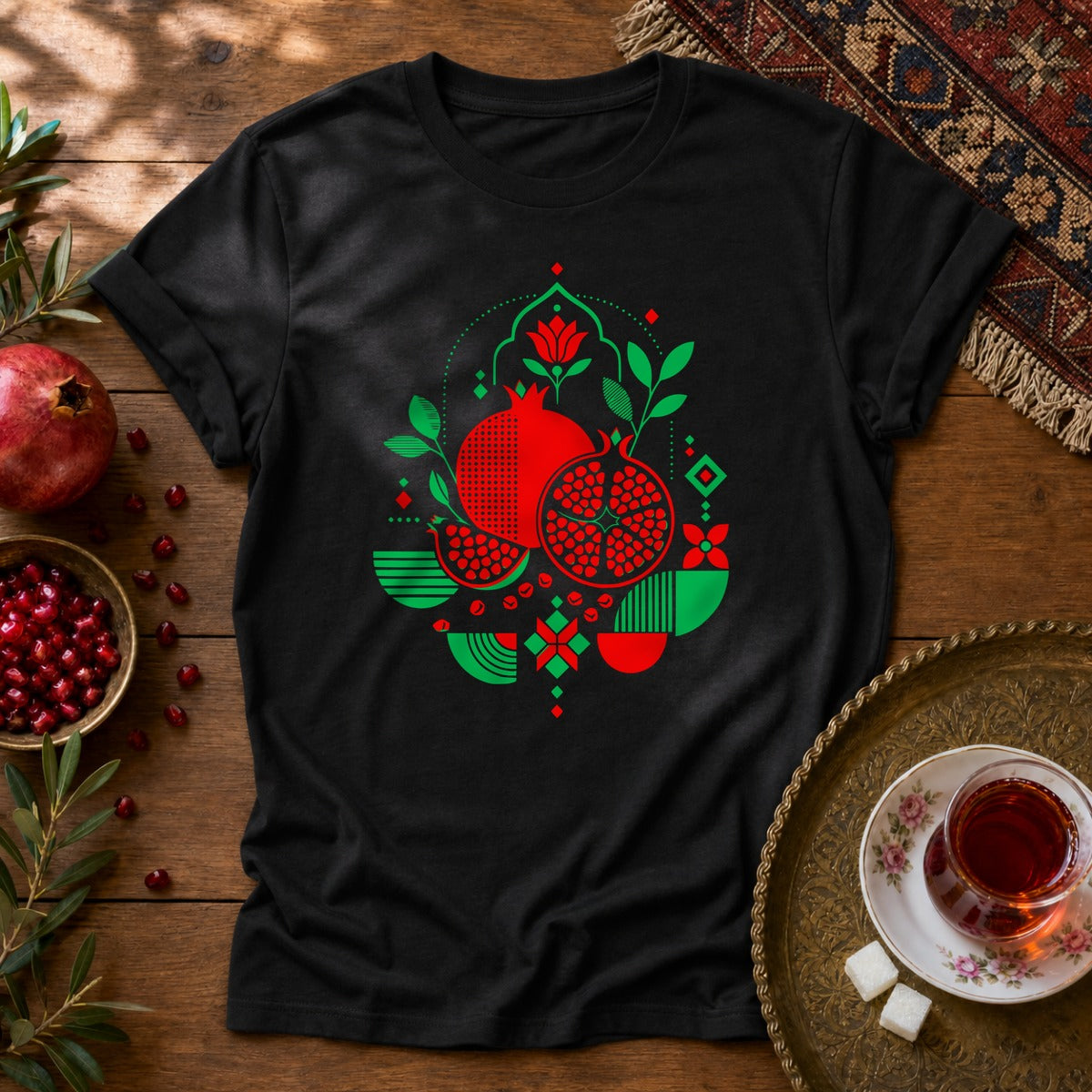 Pomegranate Unisex T-Shirt - Black