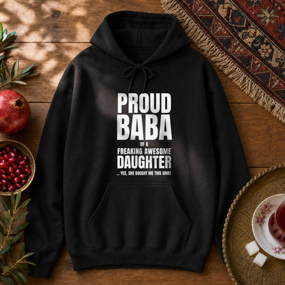 Proud Baba of a Daughter Hoodie - Black