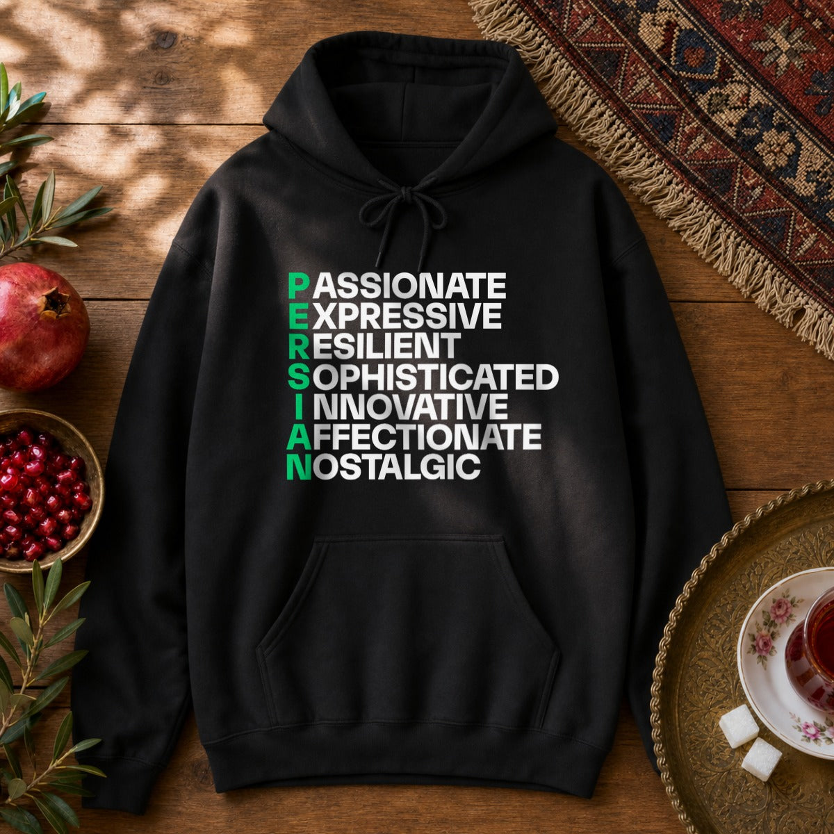Persian Traits Hoodie - Black