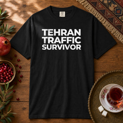 Tehran Traffic Survivor Premium Tee - Black