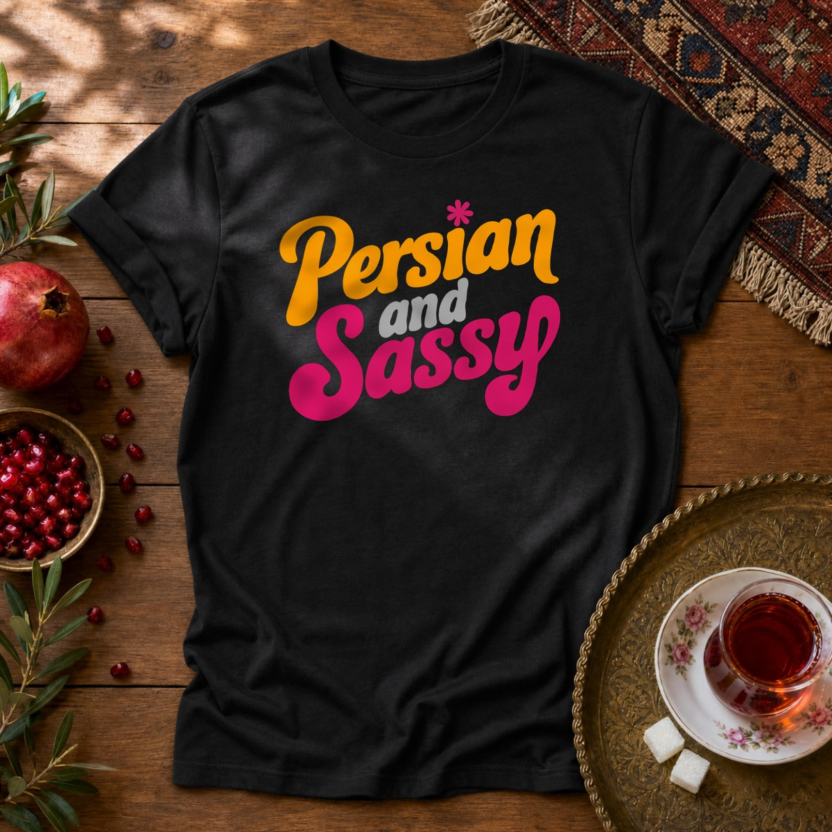 Persian and Sassy Unisex T-Shirt - Black