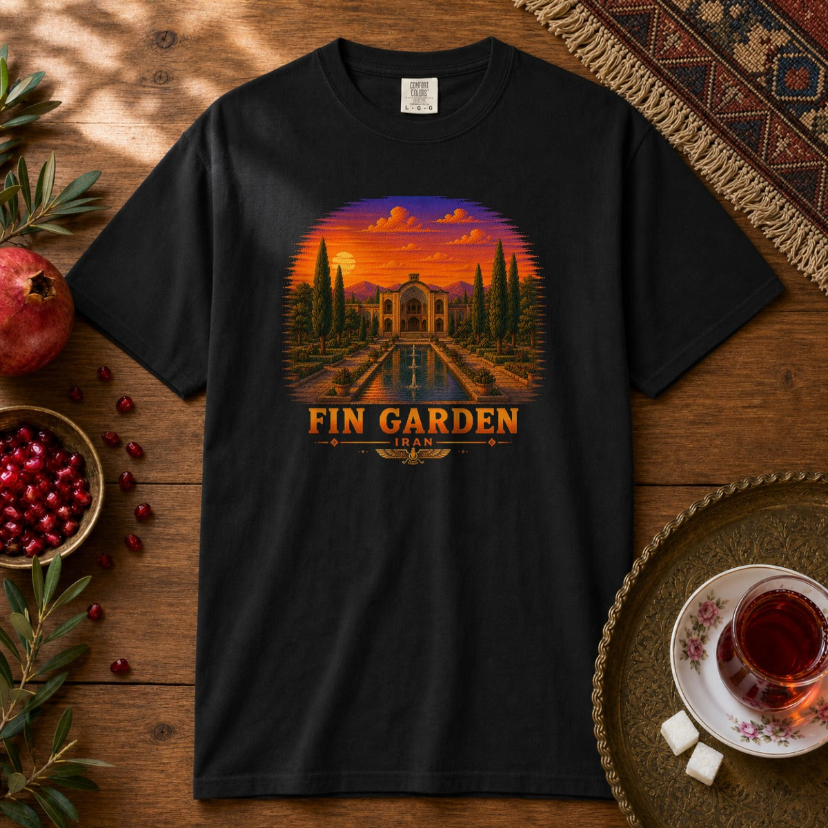 Fin Garden - Pixel Art Premium Tee - Black