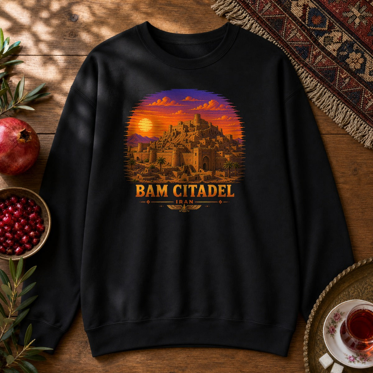 Bam Citadel - Pixel Art Sweatshirt - Black