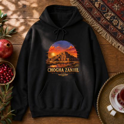 Chogha Zanbil - Pixel Art Hoodie - Black
