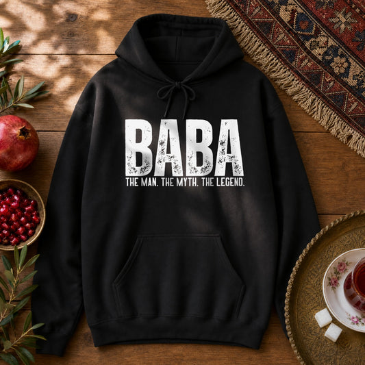 Baba, The Man, The Myth, The Legend Hoodie - Black
