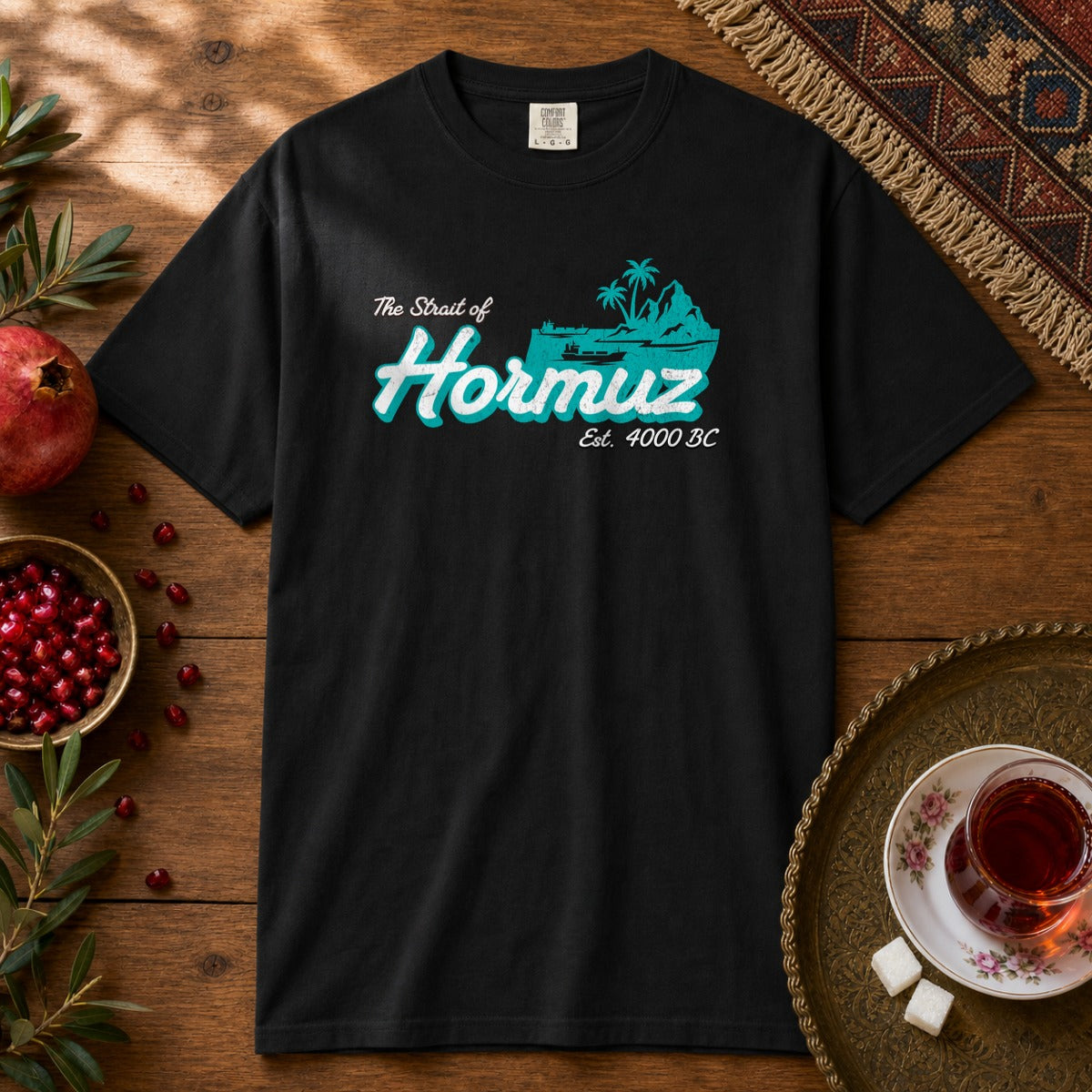 Strait of Hormuz Scene Premium Tee - Black
