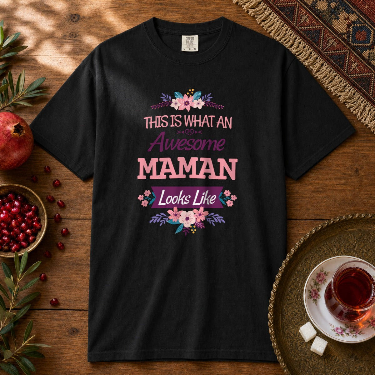 Awesome Maman Premium Tee - Black