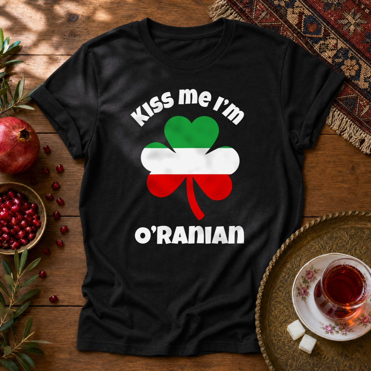 Kiss Me I'm O'Ranian Unisex T-Shirt - Black