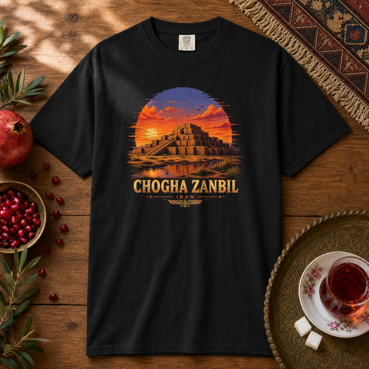 Chogha Zanbil - Pixel Art Premium Tee - Black