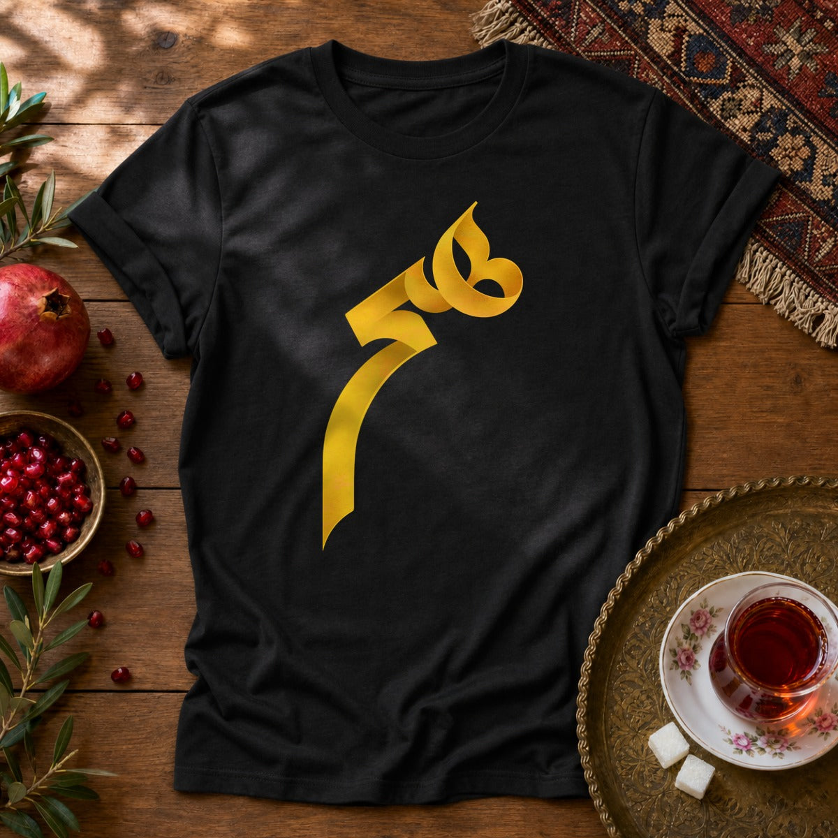 Heech Persian Typography Unisex T-Shirt - Black