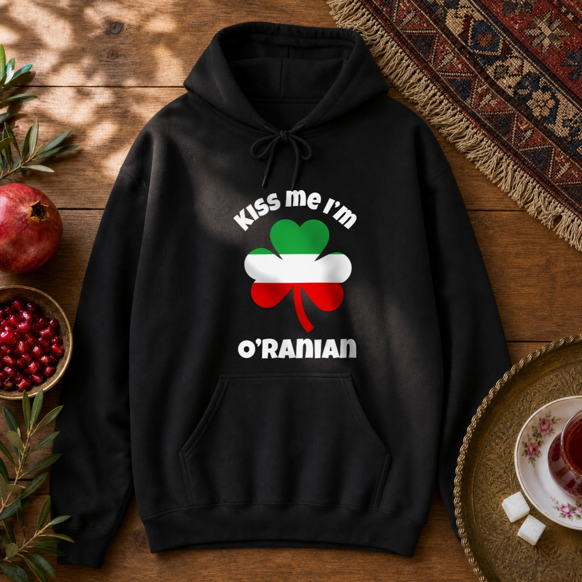 Kiss Me I'm O'Ranian Hoodie - Black
