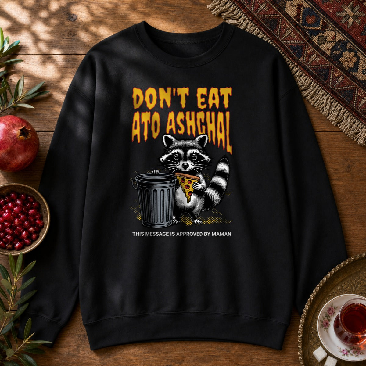 Don't Eat Ato Ashghal Sweatshirt - Black