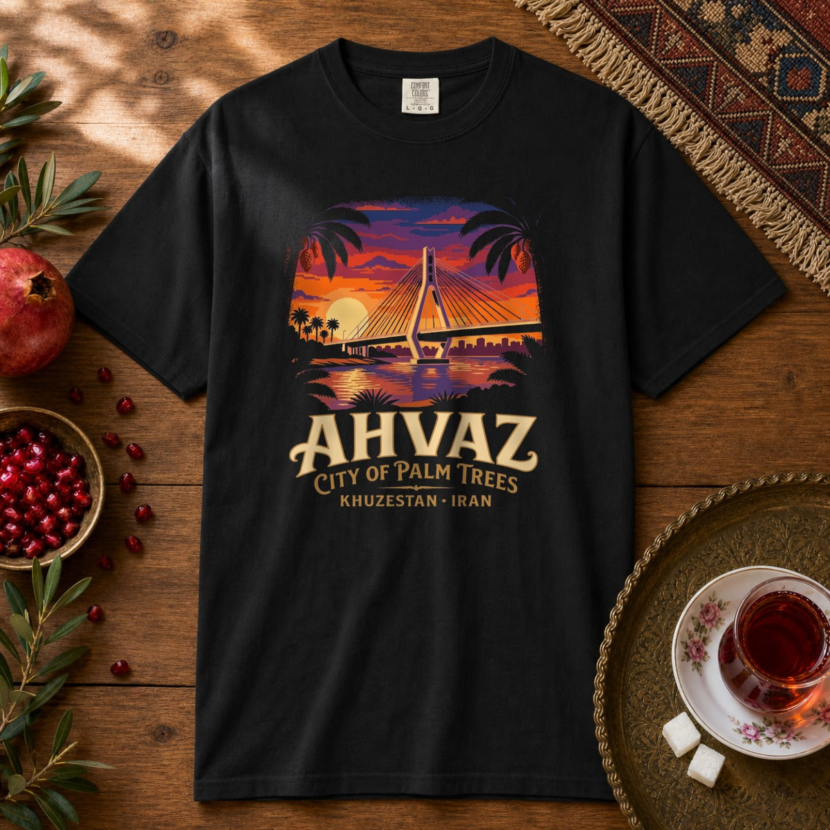 Ahvaz Bridge Premium Tee - Black