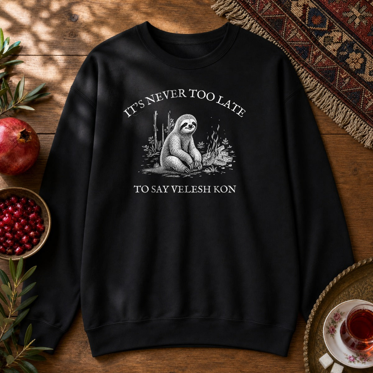Velesh Kon Sloth Sweatshirt - Black