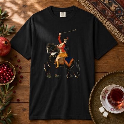 Qajari Polo Premium Tee - Black