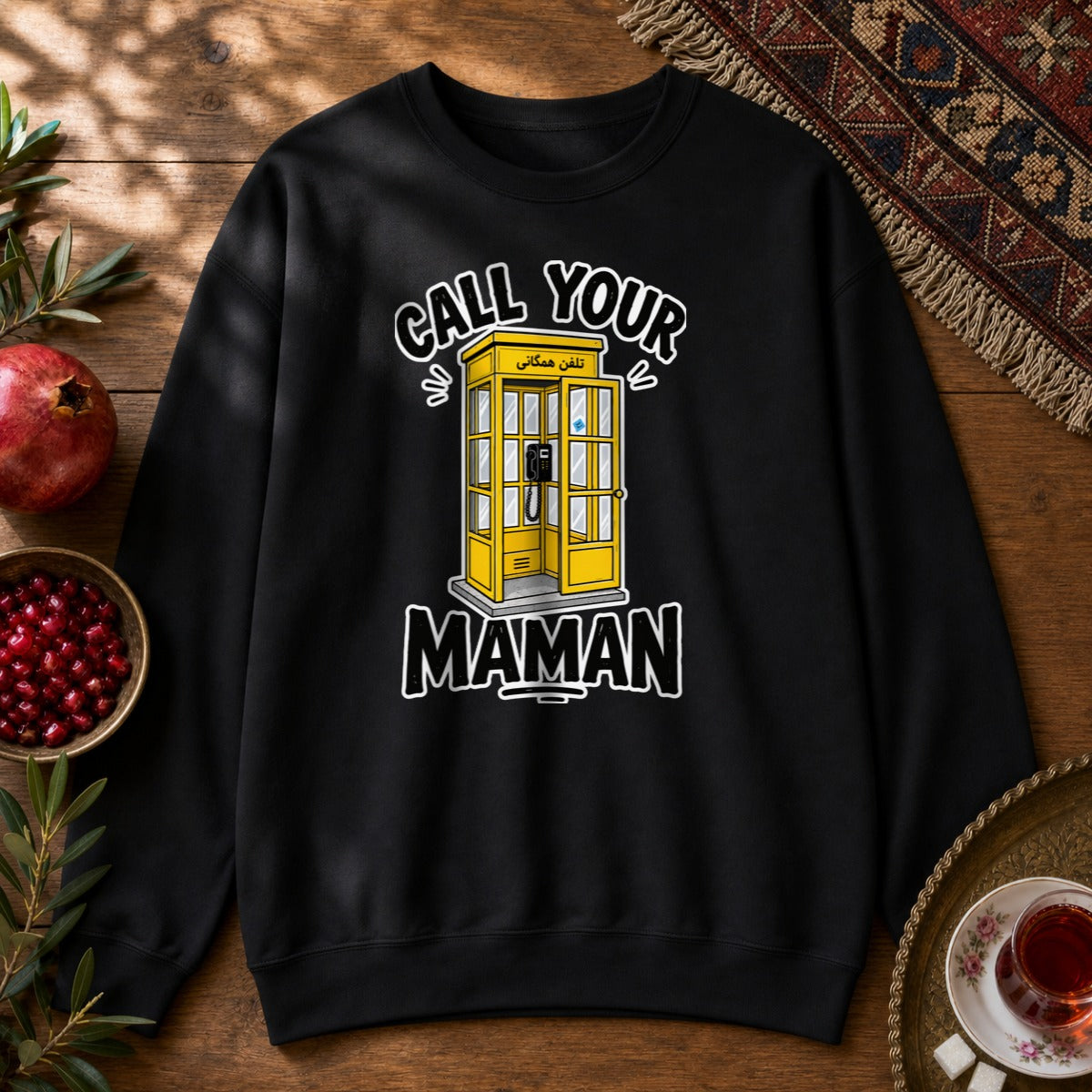 Call your Maman Sweatshirt - Black