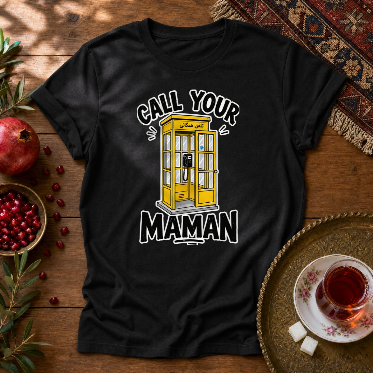 Call your Maman Unisex T-Shirt - Black