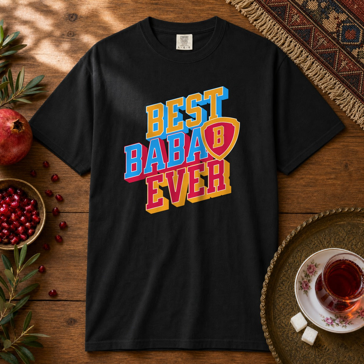 Best Baba Ever - Shield Premium Tee - Black