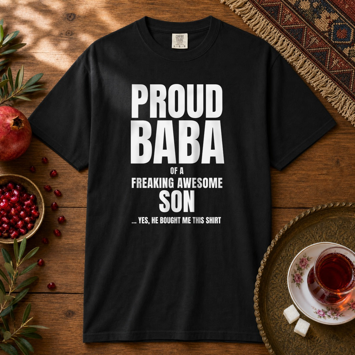 Proud Baba of a Son Premium Tee - Black