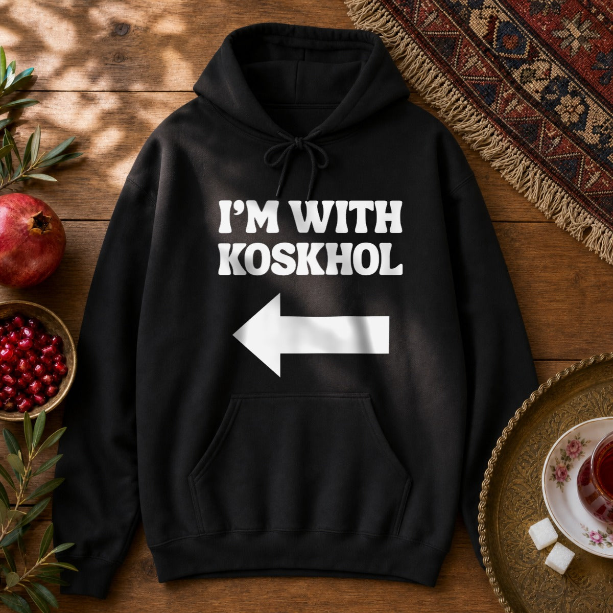 I'm with Koskhol - Right Hoodie - Black
