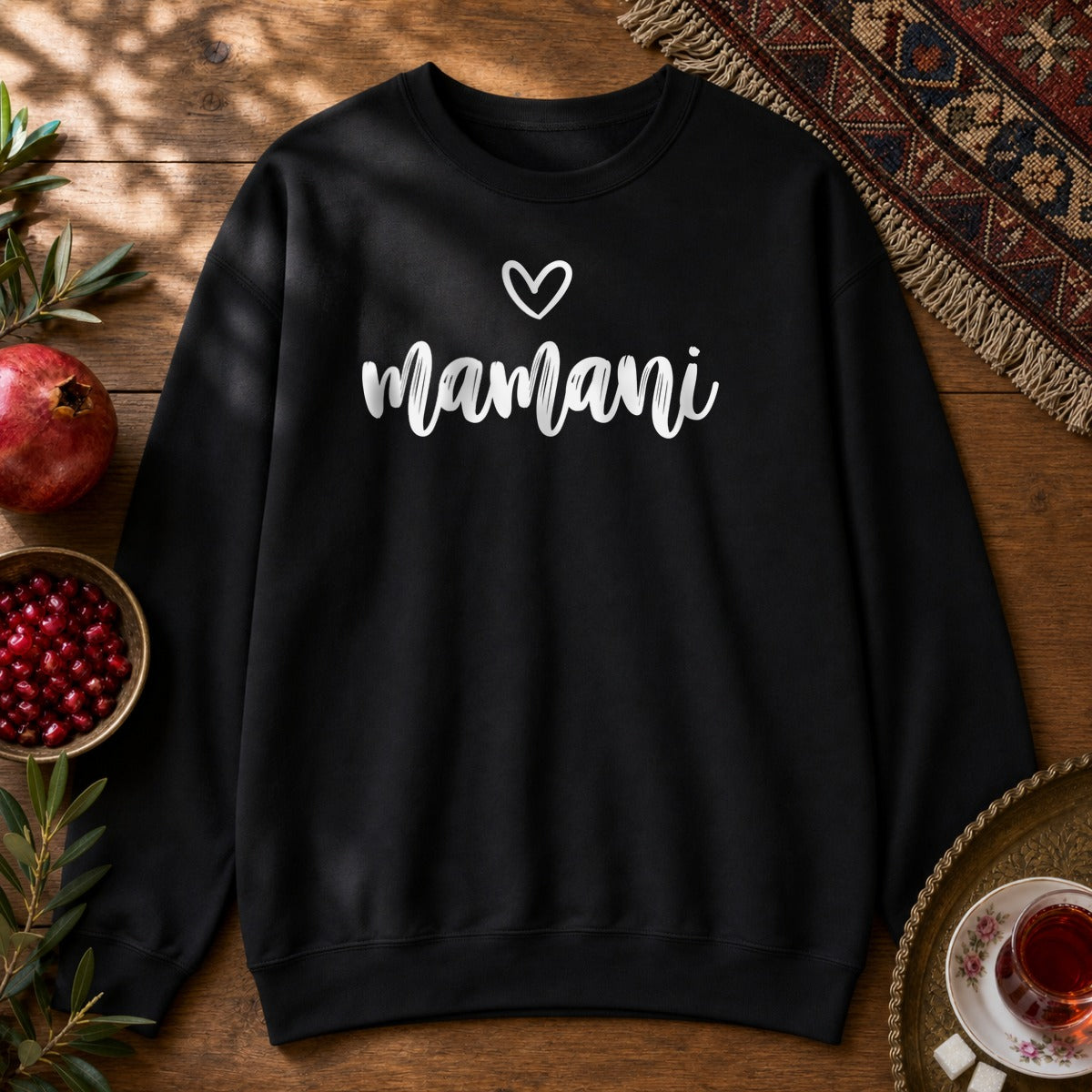 Mamani Heart Sweatshirt - Black