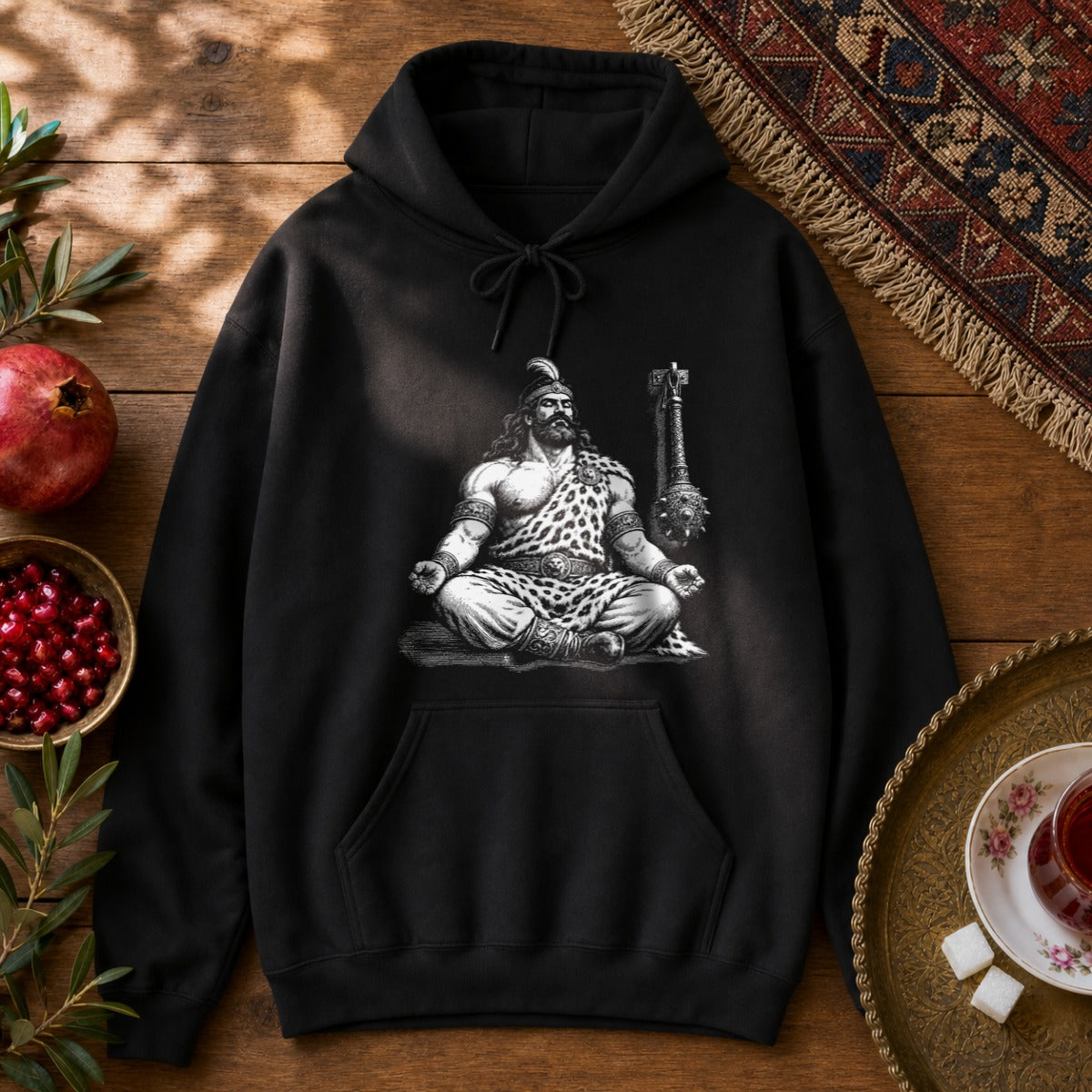 Meditating Rostam Hoodie - Black