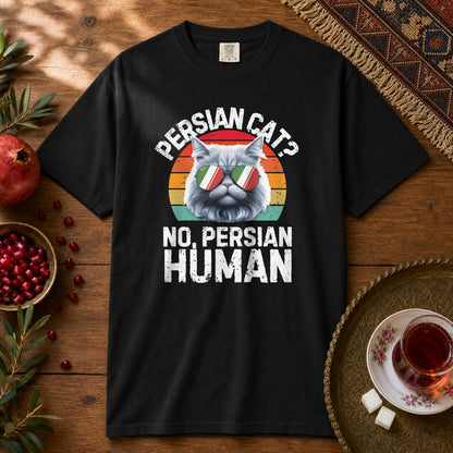 Persian Cat Human Premium Tee - Black