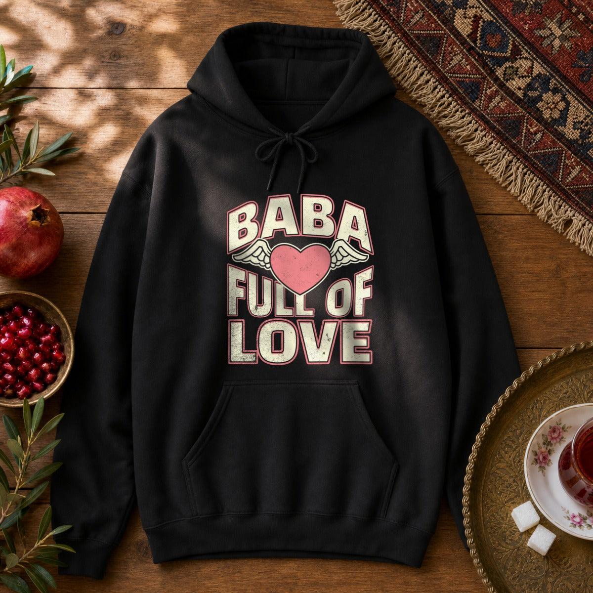 Baba Full of Love Hoodie - Black