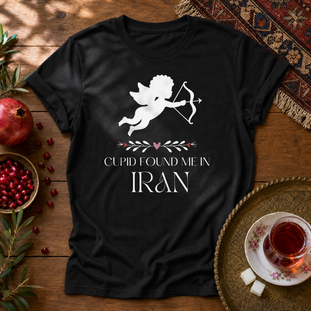 Cupid Found me in Iran Unisex T-shirt - Black