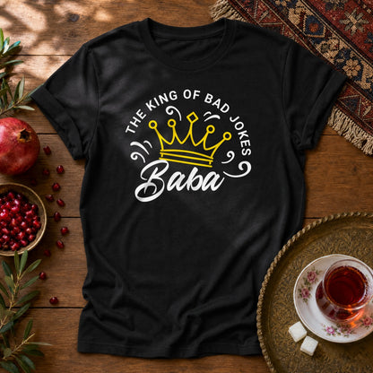 Baba - Bad Jokes King Unisex T-Shirt - Black